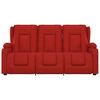 vidaXL Massagestoel 3-zits verstelbaar bekerhouders kunstleer wijnrood