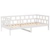 vidaXL Slaapbank massief grenenhout wit 80x200 cm