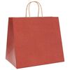 vidaXL Papieren zakken 250 st met hengsels 32x22x28 cm rood
