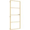 vidaXL Binnendeur smal 83x201,5 cm gehard glas en aluminium goudkleur