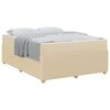 vidaXL Bedframe met matras Cr&egrave;me 160 x 200 cm Stof