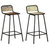 vidaXL Barstoelen 2 st massief gerecycled hout