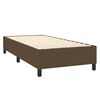 vidaXL Boxspring met matras en LED stof donkerbruin 100x200 cm