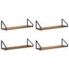 vidaXL Wandschappen 4 st Oud hout 60 x 16 x 15,5 cm