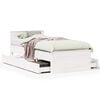 vidaXL Bedframe met hoofdbord zonder matras grenenhout wit 75x190 cm