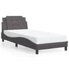 vidaXL Bedframe zonder matras "Zadar" kunstleer grijs 90x190 cm
