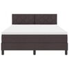 vidaXL Boxspringbed met matras Donkerbruin 140 x 190 cm Stof