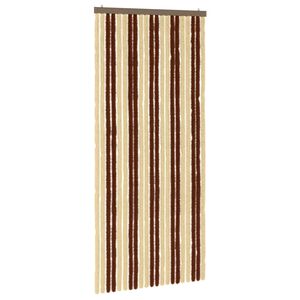 vidaXL Insecten Gordijn Chenille Bruin en beige 90 x 200 cm 100% PP