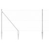 vidaXL Afrasteringspaal Zilver 10 x 1 m (50 mm gaas) Staal