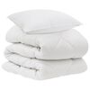 vidaXL Dekbed met kussen 2 st Wit Microvezel