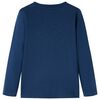 Kindershirt met lange mouwen 140 marineblauw