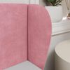 vidaXL Hoofdbord oor Roze 40 x 23 x 6 cm Fluweel
