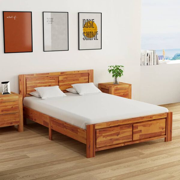 vidaXL Bedframe massief acaciahout 140x200 cm