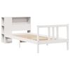 vidaXL Bed met boekenkast zonder matras grenenhout wit 90x200 cm