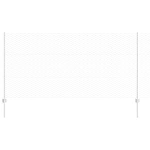 vidaXL Hek met Paal Zilverkleurig