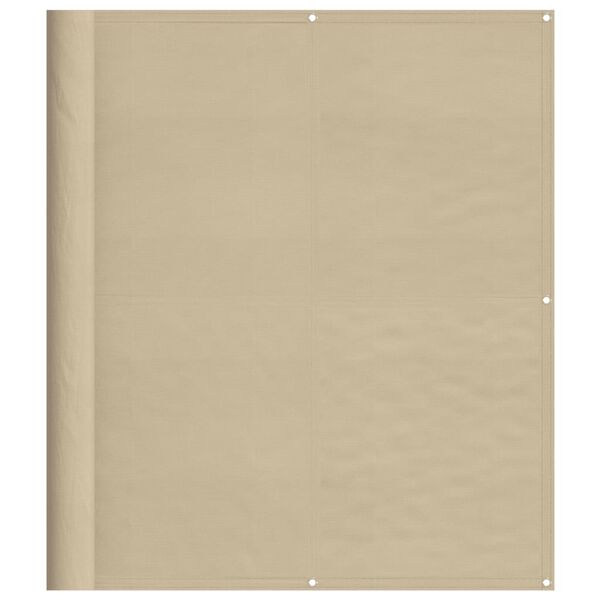 vidaXL Balkonscherm 120x800 cm 100% oxford polyester beige