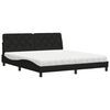 vidaXL Bed met matras stof zwart 180x200 cm