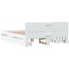 vidaXL Bedframe met hoofdeinde bewerkt hout wit 150x200 cm