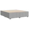 vidaXL Bedframe zonder matras stof lichtgrijs 200x200 cm