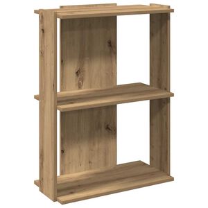 vidaXL Boekenkast 3-laags 60x30x80 cm bewerkt hout artisanaal eiken