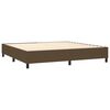 vidaXL Boxspring met matras en LED stof donkerbruin 200x200 cm