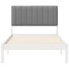 vidaXL Bedframe met Gevoerd Hoofdgedeelte Lichtgrijs 100 x 200 cm