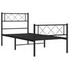vidaXL Bedframe met hoofd- en voeteneinde metaal zwart 90x190 cm