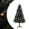 vidaXL Kerstboom met 150 LED met standaard Zwart 150 cm PVC