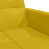 vidaXL Slaapbank 2-zits met voetenbank fluweel geel