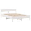 vidaXL Bedframe zonder matras massief grenenhout wit 160x200 cm