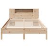 vidaXL Bed met boekenkast zonder matras massief grenenhout 135x190 cm