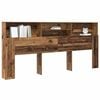 vidaXL Hoofdeinde kas Oudhout 220 x 19 x 101,5 cm Bewerkt hout