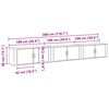 vidaXL Wandtv-kast Set 3 pcs Zwart Eiken 100 x 34,5 x 40 cm