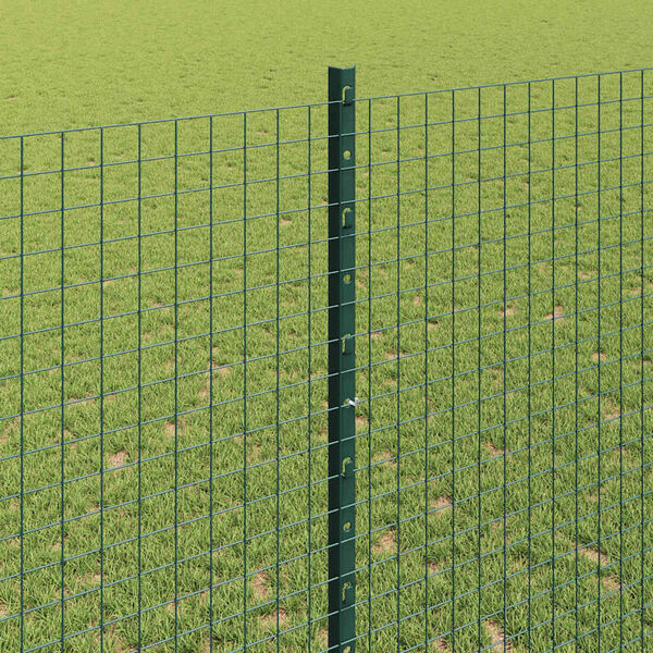 vidaXL Hek met Paal Groen 1,4 x 50 m Staal en PVC