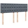 vidaXL Ottoman bed met matras 140x190cm fluweel donkergrijs