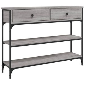 vidaXL Wandtafel 100x25x75 cm bewerkt hout grijs sonoma eikenkleurig