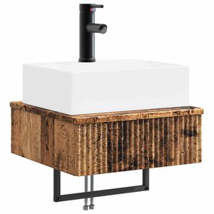 vidaXL Wandgemonteerde Wastafel Oud hout 40 x 41 x 39 cm Bewerkt hout
