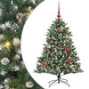 vidaXL Kunstkerstboom Groen 120 cm PVC en Plastic en Staal