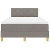 vidaXL Boxspringbed met kussen met hoofdeinde Taupe 120 x 190 cm Stof