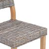 vidaXL Eetkamerstoel 2 pcs Kubu grijs 46 x 55 x 84 cm Kubu Rattan