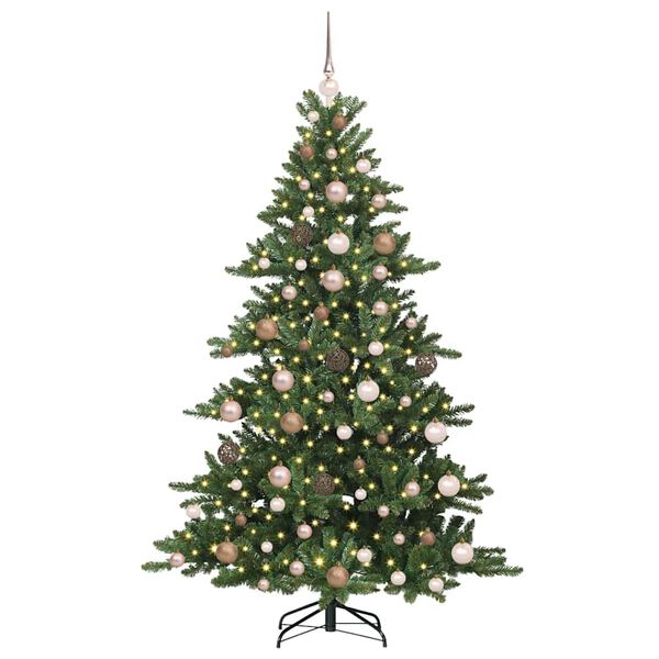 vidaXL Kunstmatige Inklapbare Kerstboom Groen 180 cm PVC en staal
