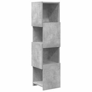 vidaXL Hoekkast 25,5x25x102cm Bewerkt hout Beton Grijs