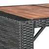 vidaXL 9-delige Tuinbarset poly rattan en acaciahout zwart