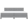 vidaXL Boxspringbed met matras Lichtgrijs 200 x 200 cm Stof
