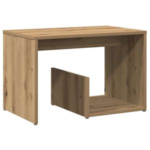 vidaXL Bijzettafel 59x36x38 cm bewerkt hout artisanaal eikenkleurig