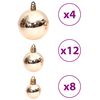vidaXL Kerstballen 100 st 3/4/6 cm champagnekleurig en bruin
