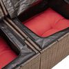 vidaXL 6-delige Loungeset met kussens poly rattan acacia bruin