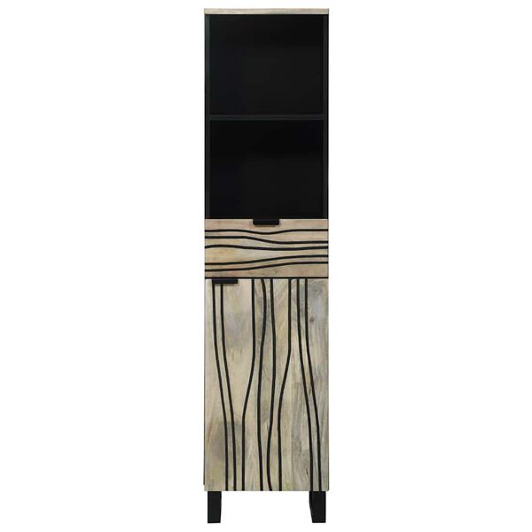 vidaXL Badkamer wastafelkast Wit 38 x 33 x 160 cm Bewerkt hout