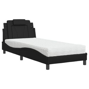 vidaXL Bed "Viana" met matras kunstleer zwart 90x190 cm