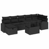 vidaXL Tuin Sofa Set 8 st Zwart poly rattan